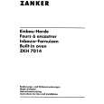 ZANKER ZKH7014B Owners Manual ZANKER ZKH7014B Owners Manual