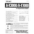 TEAC A-X1000 Owners Manual TEAC A-X1000 Owners Manual