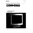 SONY GDM-2038 Owners Manual SONY GDM-2038 Owners Manual