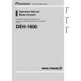 PIONEER DEH-1800/XU/UC Owners Manual PIONEER DEH-1800/XU/UC Owners Manual