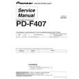 PIONEER PD-F407/RFXJ Service Manual PIONEER PD-F407/RFXJ Service Manual