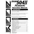 ZOOM 504II Owners Manual ZOOM 504II Owners Manual