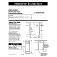 WHIRLPOOL TC4700XBP1 Installation Manual WHIRLPOOL TC4700XBP1 Installation Manual