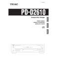 TEAC PDD2610 Owners Manual TEAC PDD2610 Owners Manual