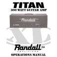 RANDALL TITAN Owners Manual RANDALL TITAN Owners Manual