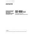 AIWA GE-950E Owners Manual AIWA GE-950E Owners Manual