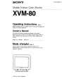 SONY XVM-80 Owners Manual SONY XVM-80 Owners Manual