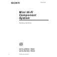 SONY MHC-R880 Owners Manual SONY MHC-R880 Owners Manual