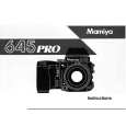 MAMIYA 645PRO Owners Manual MAMIYA 645PRO Owners Manual
