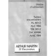 ARTHUR MARTIN ELECTROLUX TG4012T Owners Manual ARTHUR MARTIN ELECTROLUX TG4012T Owners Manual