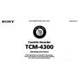 SONY TCM-4300 Owners Manual SONY TCM-4300 Owners Manual
