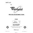 WHIRLPOOL MW3600XS0 Parts Catalog WHIRLPOOL MW3600XS0 Parts Catalog