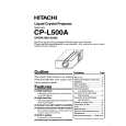 HITACHI CPL500A Owners Manual HITACHI CPL500A Owners Manual