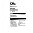 SONY TCM-27 Owners Manual SONY TCM-27 Owners Manual
