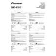 PIONEER SE-E07-X1B/XCN/EW Owners Manual PIONEER SE-E07-X1B/XCN/EW Owners Manual