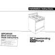 WHIRLPOOL SF330PEYW0 Installation Manual WHIRLPOOL SF330PEYW0 Installation Manual