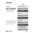 ONKYO DVSP501 Owners Manual ONKYO DVSP501 Owners Manual