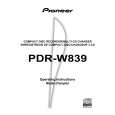 PIONEER PDR-W839/WYXJ Owners Manual PIONEER PDR-W839/WYXJ Owners Manual