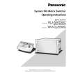 PANASONIC WJSX550C Owners Manual PANASONIC WJSX550C Owners Manual