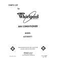 WHIRLPOOL ACE184XT1 Parts Catalog WHIRLPOOL ACE184XT1 Parts Catalog