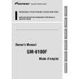 PIONEER GM6100F Owners Manual PIONEER GM6100F Owners Manual