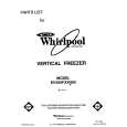 WHIRLPOOL EV200FXXN00 Parts Catalog WHIRLPOOL EV200FXXN00 Parts Catalog