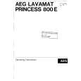 AEG Lavamat Princess 800E Owners Manual AEG Lavamat Princess 800E Owners Manual