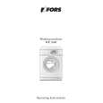 FORS WE1600 Owners Manual FORS WE1600 Owners Manual