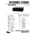 SONY XRU500RDS Service Manual SONY XRU500RDS Service Manual