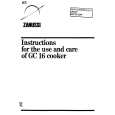 ZANUSSI GC16 Owners Manual ZANUSSI GC16 Owners Manual