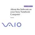 SONY PCG-SR1K VAIO Software Manual SONY PCG-SR1K VAIO Software Manual