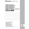 PIONEER CDJ-800/WYXJ Owners Manual PIONEER CDJ-800/WYXJ Owners Manual