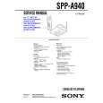 SONY SPP-A940 Owners Manual SONY SPP-A940 Owners Manual