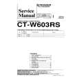PIONEER CT-W603RS Service Manual PIONEER CT-W603RS Service Manual