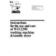 AEG WD2290 Owners Manual AEG WD2290 Owners Manual