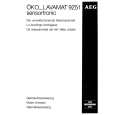 AEG LAV9251SENS. Owners Manual AEG LAV9251SENS. Owners Manual