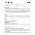 YAMAHA DT10 Owners Manual YAMAHA DT10 Owners Manual