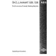 AEG LAV538 Owners Manual AEG LAV538 Owners Manual