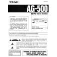 TEAC AG-500 Owners Manual TEAC AG-500 Owners Manual