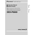 PIONEER DEH-P6600/XN/UC Owners Manual PIONEER DEH-P6600/XN/UC Owners Manual