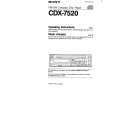 SONY CDX-7520 Owners Manual SONY CDX-7520 Owners Manual