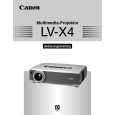 CANON LV-X4 Owners Manual CANON LV-X4 Owners Manual