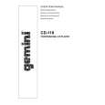 GEMINI CD-110 Owners Manual GEMINI CD-110 Owners Manual