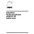 ZANUSSI FM21 Owners Manual ZANUSSI FM21 Owners Manual