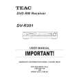 TEAC DVR301 Owners Manual TEAC DVR301 Owners Manual