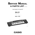 CASIO SA21 Service Manual CASIO SA21 Service Manual