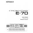 ROLAND E-70 Owners Manual ROLAND E-70 Owners Manual