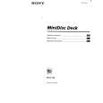 SONY MDS-S39 Owners Manual SONY MDS-S39 Owners Manual