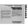 PIONEER GMH44 Owners Manual PIONEER GMH44 Owners Manual