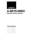 ONKYO A8850 Owners Manual ONKYO A8850 Owners Manual